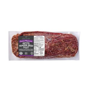 Crushed Peppercorn Petite Tender Beef Filet | Packaged