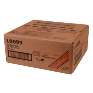 Seasoned Coated Sweet Potato Cubes | Corrugated Box