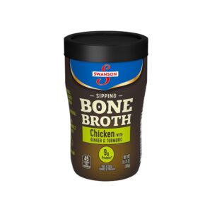 Sipping Chicken Bone Broth with Tumeric & Ginger | Packaged