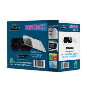 Rerobox Rectangle Plastic Containers 32 oz
