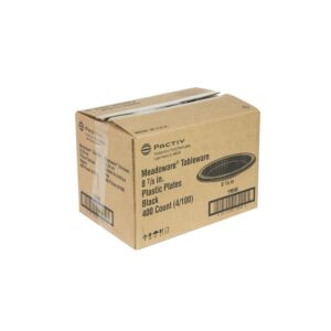 PLATE PLAS 9″ BLK 400CT PACTIV | Corrugated Box