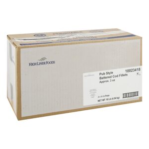 Piccadilly “Pub-Style” Battered Cod Fillets | Corrugated Box