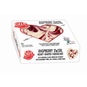 Strawberry Swirl Heart-Shaped Cheesecake | Packaged
