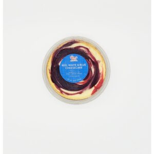 Red, White, & Blue Cheesecake | Packaged