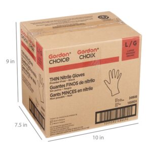 GLOVE NITRILE THN LRG PWDF BLK 10-100 | Corrugated Box