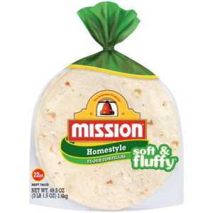 8″ Homestyle Soft and Fluffy Flour Tortillas | Packaged