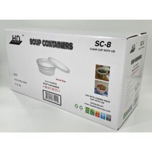 HD Deli Soup Containers 8oz With PE Lid | Corrugated Box