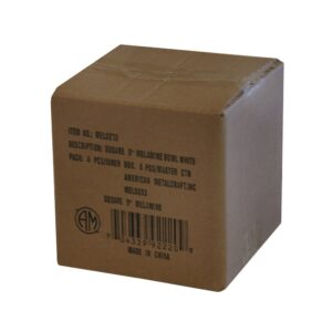 7″ White Square Bowl | Packaged