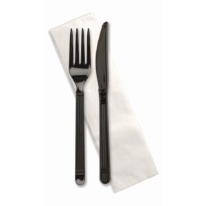 Disposable Fork & knife Cultery Kit with Napkin | Raw Item