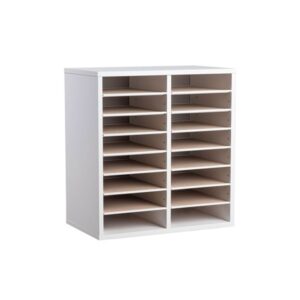 16-Compartment Wood Adjustable Paper | Raw Item