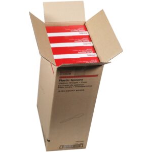 Heavyweight Clear Plastic Spoons | Packaged