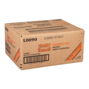 Waffle Cut Sweet Potato Fries | Corrugated Box