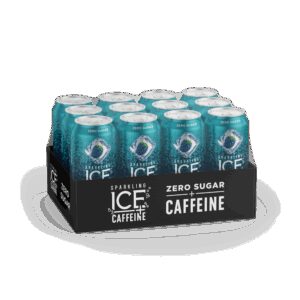 Blue Raspberry Sparkling Caffeinated Water | Corrugated Box