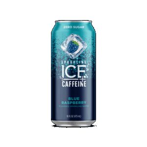 Blue Raspberry Sparkling Caffeinated Water | Packaged