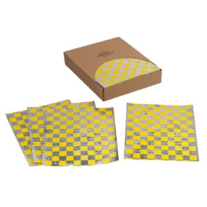 10.5 x 13 Inch Foil/Paper Sandwich Yellow Wraps | Raw Item
