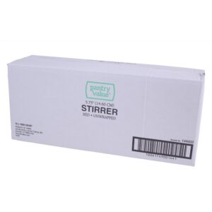 Red Plastic Stirrer | Corrugated Box