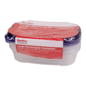 Large Rectangular Containers with Lids | Packaged
