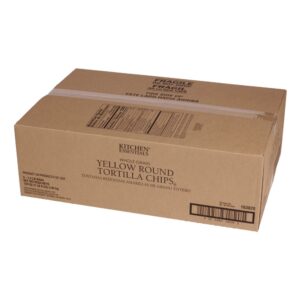 Yellow Round Tortilla Chips | Corrugated Box