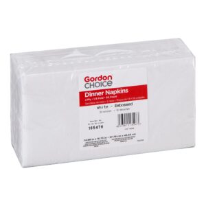 White Dinner Napkins | Packaged