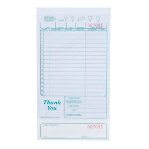 2 Part Carbonless Guest Checks | Raw Item