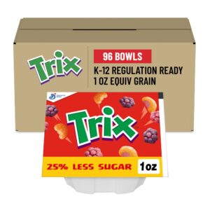 Reduced Sugar Whole Grain Trix Cereal Bowls | Styled