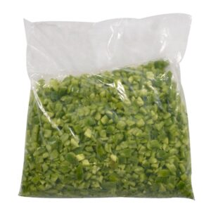 1/2 Inch Diced Green Peppers | Packaged