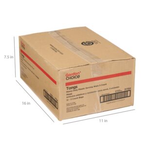 Black Plastic Serving Tongs, 9.25 inch | Corrugated Box