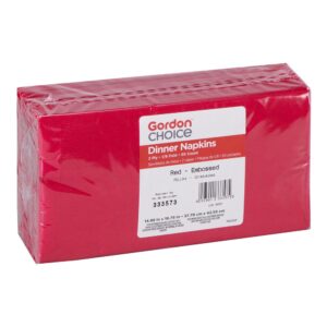 Red Dinner Napkins | Packaged