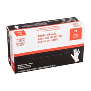 GLOVE NITRILE MED PWDFR BLK | Packaged