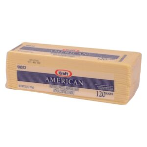 CHEESE AMERICAN 120 SLICE WHITE 5 LB | Packaged