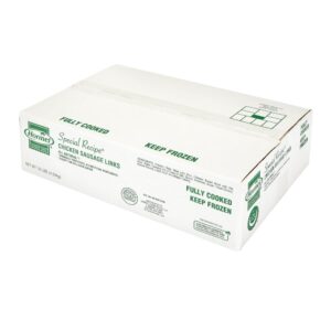 SAUSAGE LNK CHIX CKD HALAL 1.3Z 2-5# | Corrugated Box