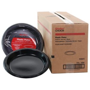 10.25″ Black Plastic Plates | Styled