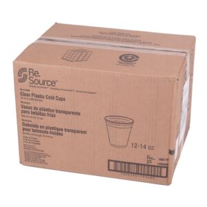 12 – 14 oz. Clear Plastic Cups | Corrugated Box