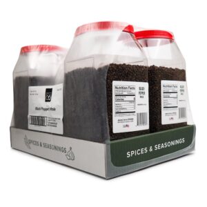 SpiceCo Black Pepper, Whole 5 lb | Corrugated Box