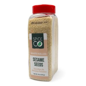 SpiceCo Sesame Seeds, White Hulled 18oz | Packaged