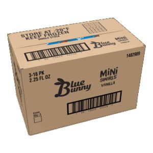 Blue Bunny Vanilla Mini Swirls | Corrugated Box