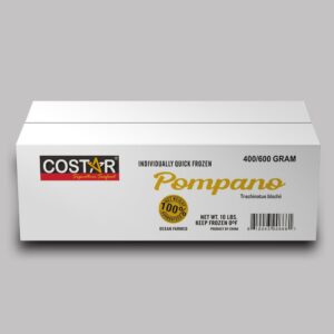 CStar WHL Golden Pompano, 400-600g 10 lb | Corrugated Box