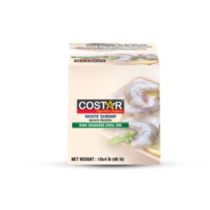 CStar Shrimp Raw Block 41-50ct 4lb | Corrugated Box
