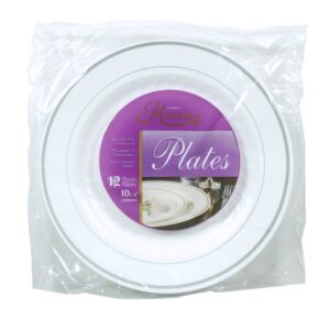 10.25″ White Plastic Plates Plates | Packaged