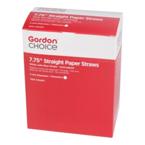 7.75″ Straight Paper Straws | Packaged