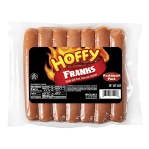 FRANKS PORK/BF/CHIX 6-3/4″ 4/1 5# HOFFY | Packaged