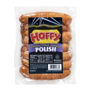 SAUSAGE PORK POLISH NAT CSG 4/1 5# HOFFY | Packaged