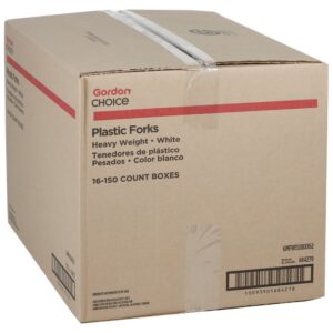 White Plastic Forks | Corrugated Box