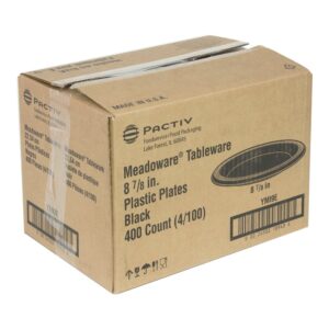 PLATE PLAS 9″ BLK 400CT PACTIV | Corrugated Box