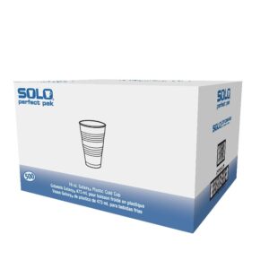 CUP PLAS CLD 16Z RIBBED TRANSL | Corrugated Box