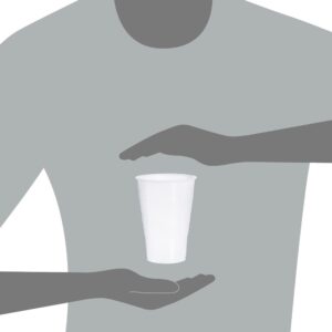 CUP PLAS CLD 16Z RIBBED TRANSL | Styled