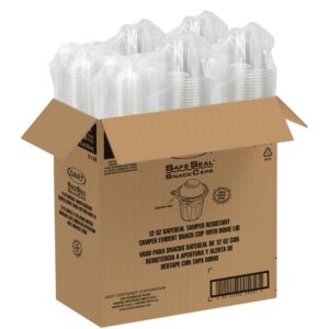 CUP SNAC 12Z CLR W/DOME LID 4-64CT | Packaged