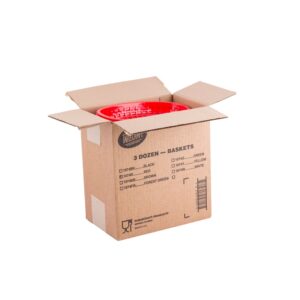 Red Plastic Oval Baskets | Packaged