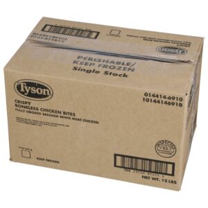 Fully Cooked Breaded Popcorn Chicken | Corrugated Box