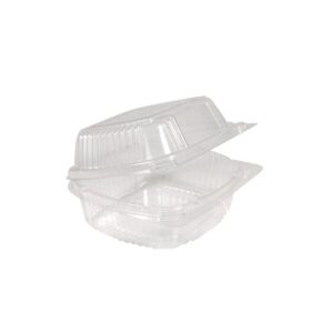 CONT PLAS 6″ CLR HNGD 4-125CT PACTIV | Raw Item